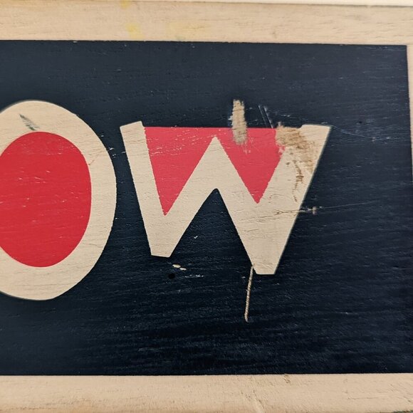 NWT Pink 'MEOW' Wood Box Sign Home Table Decor Michael's Pets Cat Kitten Lover - Picture 5 of 6